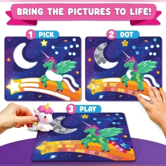Dot Art Activity - Unicorn & Princess Sticker Art Kit - Picture 2 of 7
